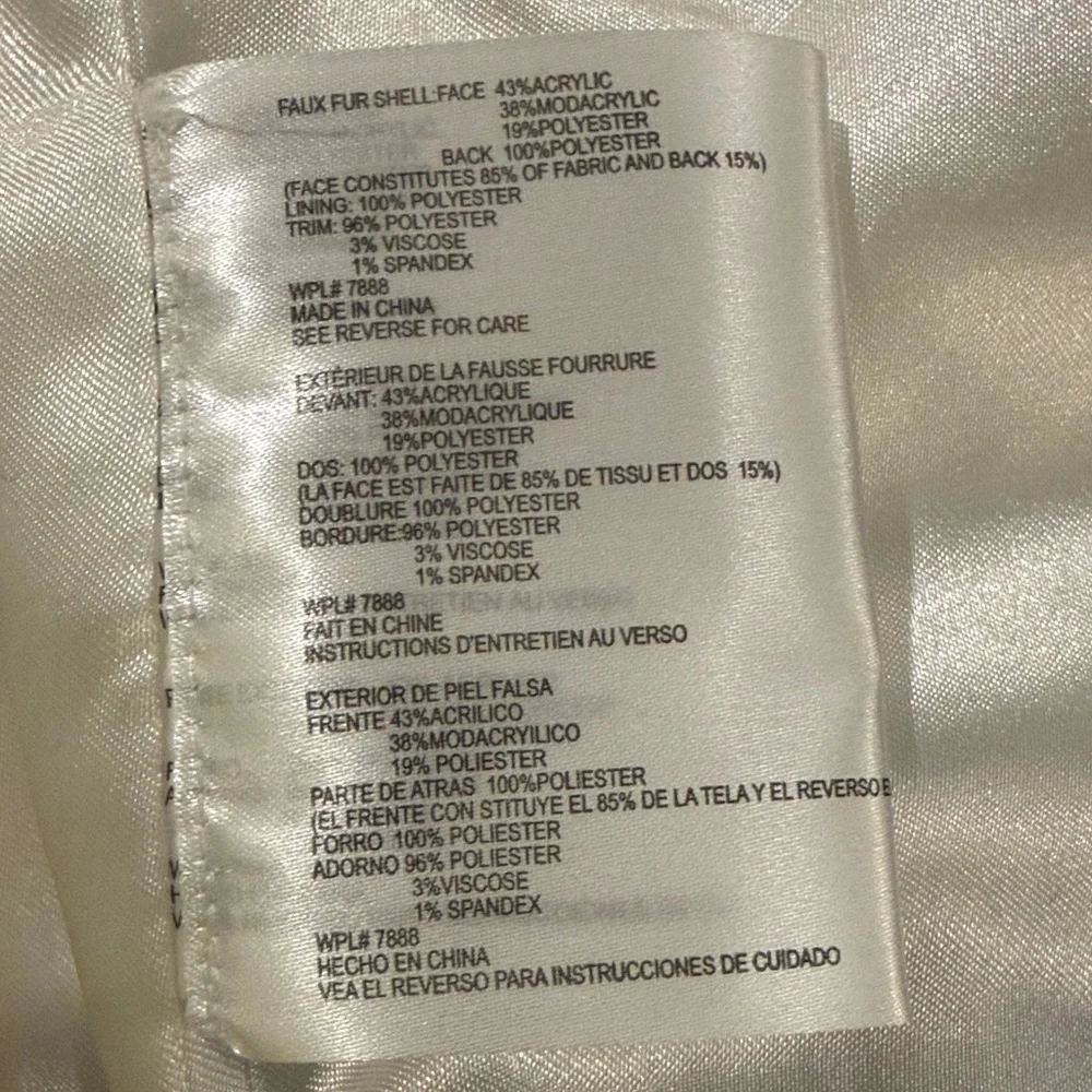 NWOT Michael Kors Dip-Dye Teddy Faux Fur Jacket - Medium - Picture 11 of 13